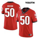 Youth Georgia Bulldogs NCAA #50 Warren Ericson Nike Stitched Red Legend Authentic College Football Jersey IUB3254VL